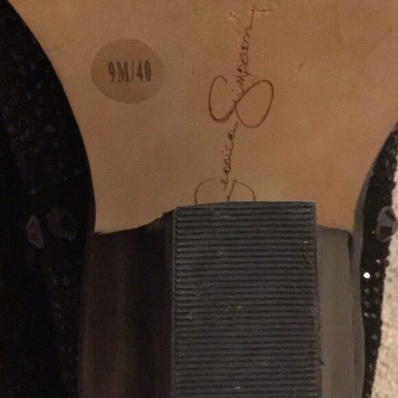 JESSICA SIMPSON Zellya Western Bootie in Pewter Glitter Gabor - Picture 7 of 8